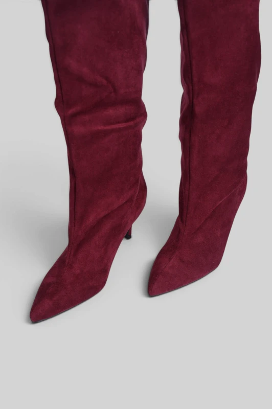 Μπότα Suede Μυτερή