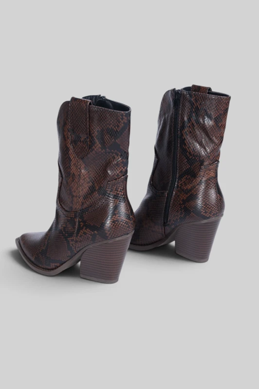 Μποτάκι Cowboot Snake Pattern