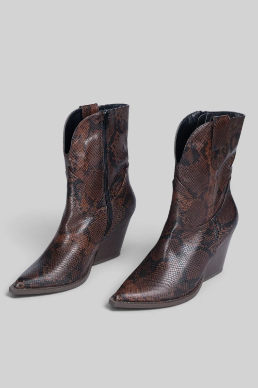Μποτάκι Cowboot Snake Pattern