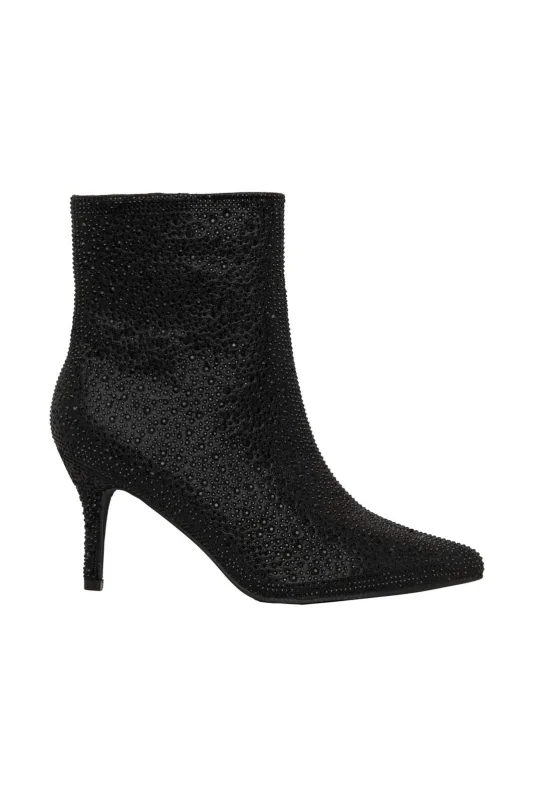 Ankle Boot High Heel Rhinstones
