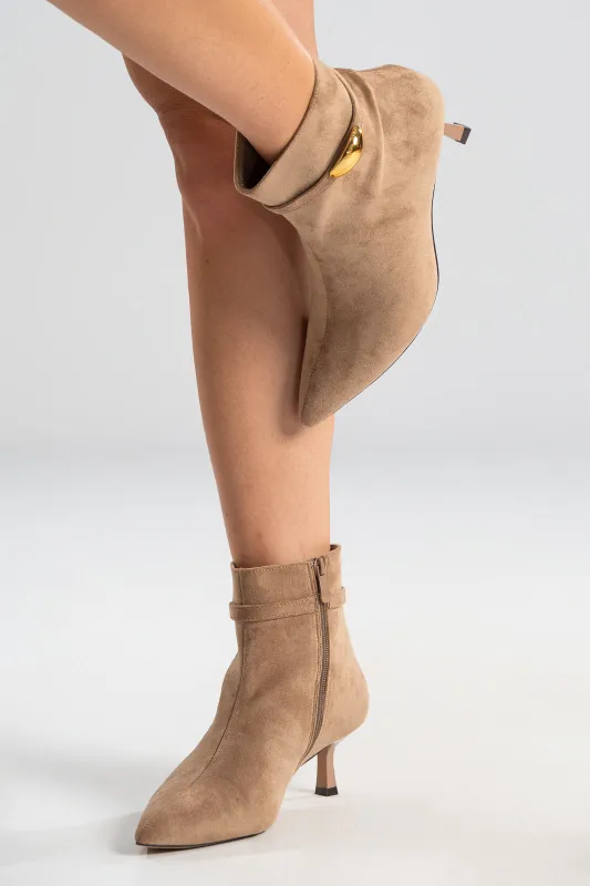 Μποτάκι Suede Kitten Heel