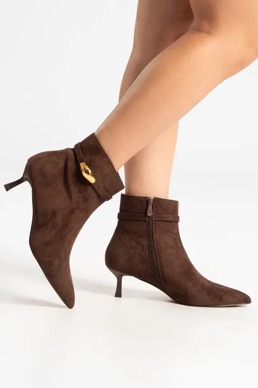 Μποτάκι Suede Kitten Heel