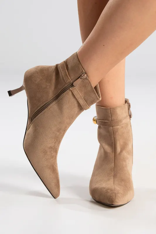 Μποτάκι Suede Kitten Heel