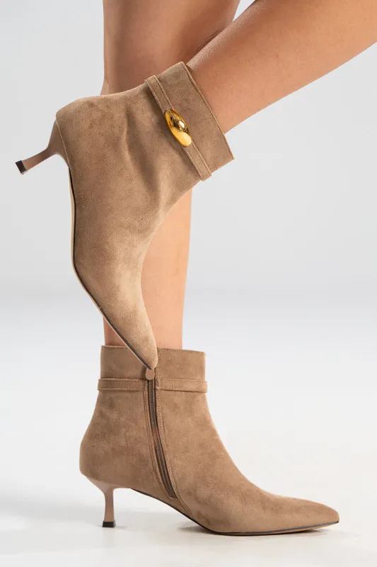 Μποτάκι Suede Kitten Heel