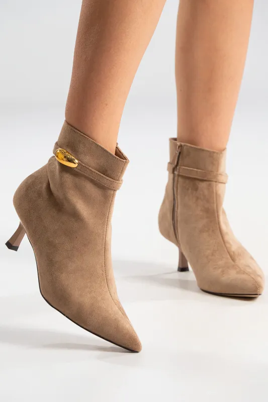 Μποτάκι Suede Kitten Heel