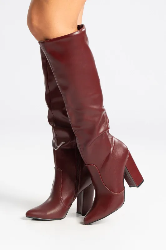Μπότες Δερματίνη Knee-High
