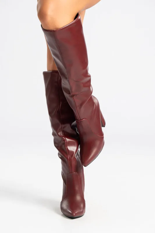 Μπότες Δερματίνη Knee-High