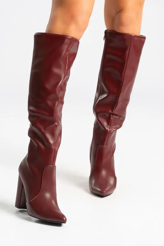 Μπότες Δερματίνη Knee-High