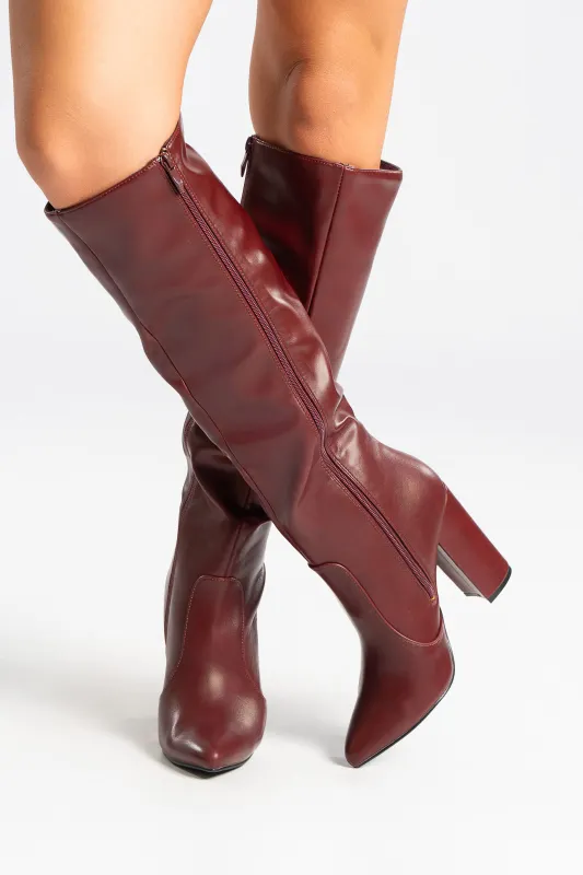 Μπότες Δερματίνη Knee-High