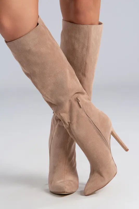 Suede High Heel Boots