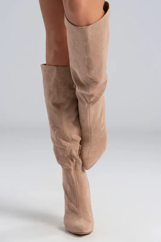 Suede High Heel Boots
