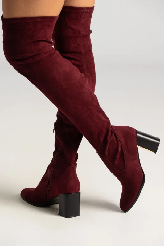 Boots Over-Knee Suede