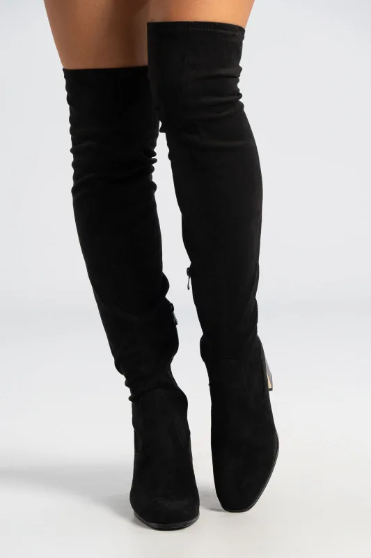 Μπότες Over-Knee Σουέτ