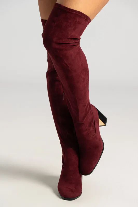 Boots Over-Knee Suede
