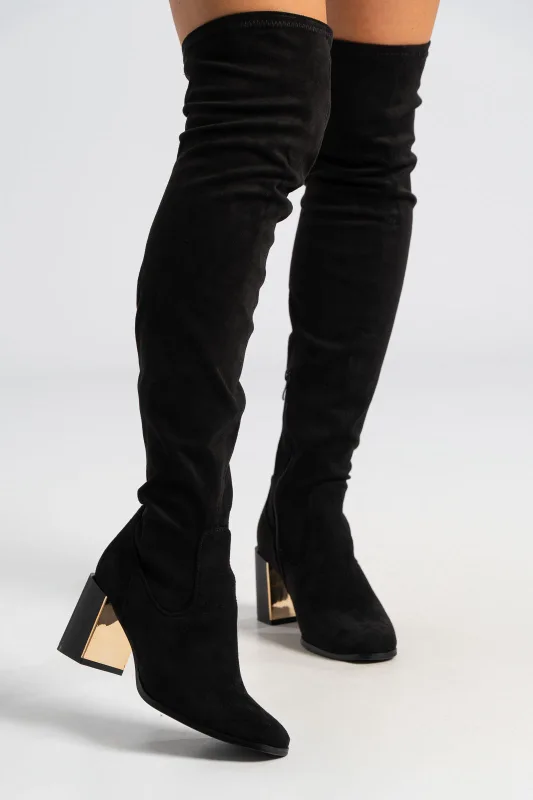 Μπότες Over-Knee Σουέτ