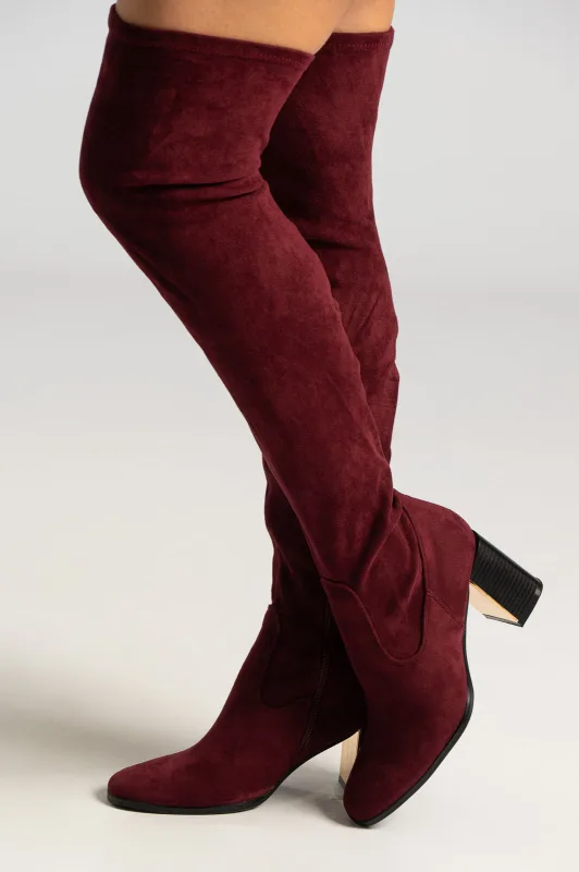 Μπότες Over-Knee Σουέτ