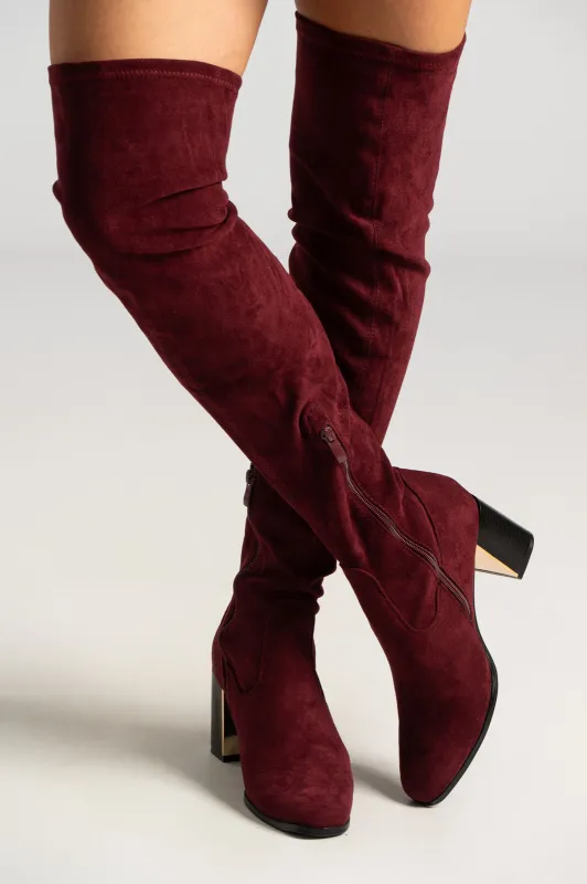 Boots Over-Knee Suede