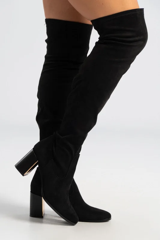 Μπότες Over-Knee Σουέτ