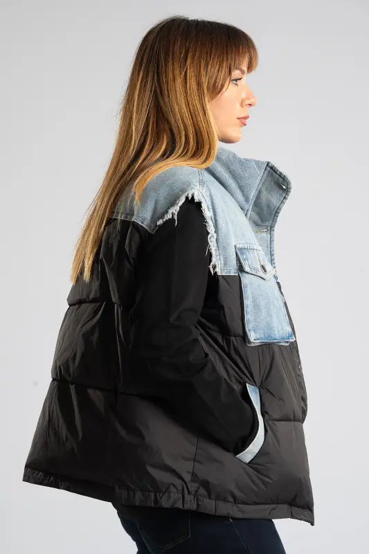 Jacket Sleeveless Puffer Jeans Details 