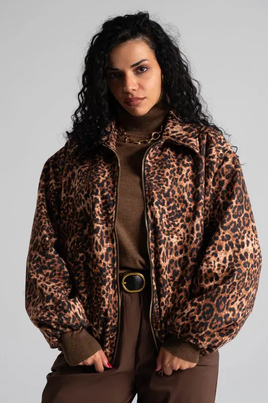 Jacket Leopard Bomber 