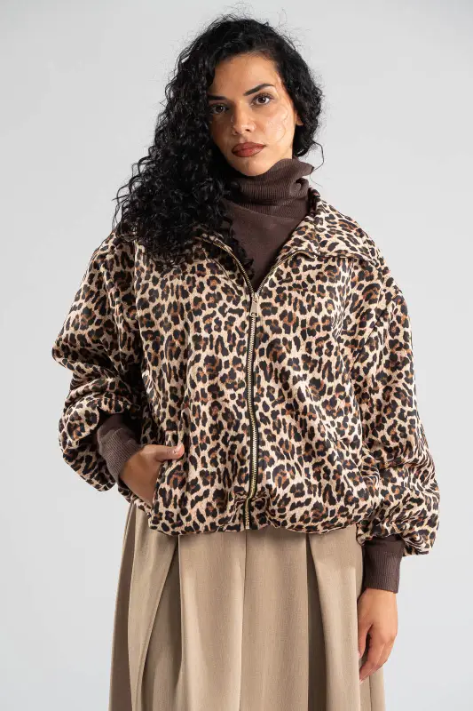 Jacket Leopard Bomber 