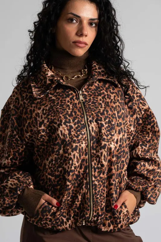 Jacket Leopard Bomber 