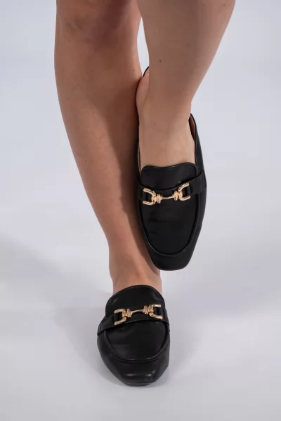 Mules Buckle Black