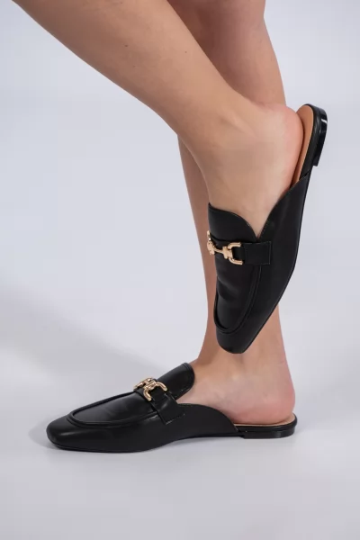 Mules Buckle Black