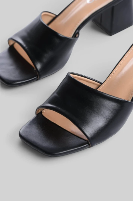 Mules Leatherette Square