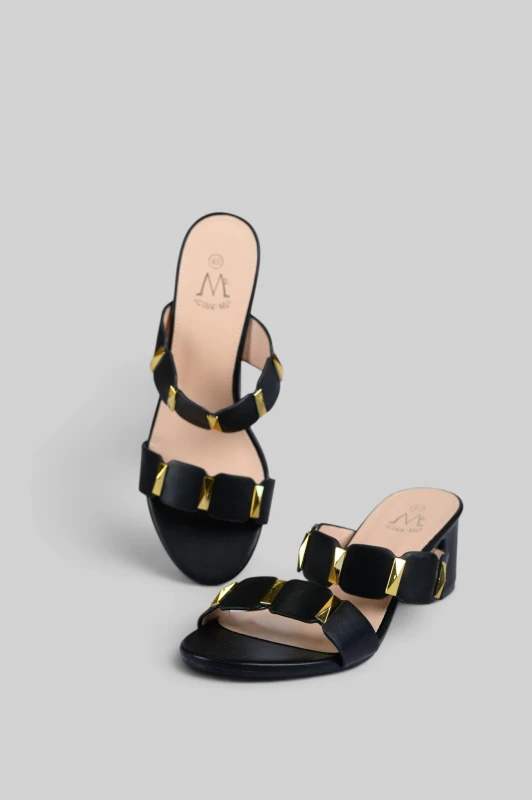 Mules Leatherette Troux Details 
