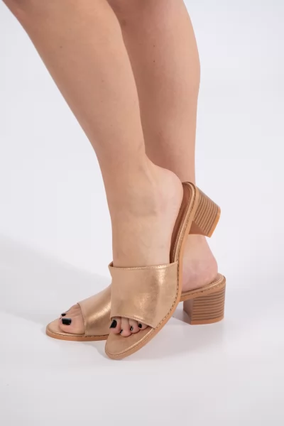 Mules Metallic Bronze