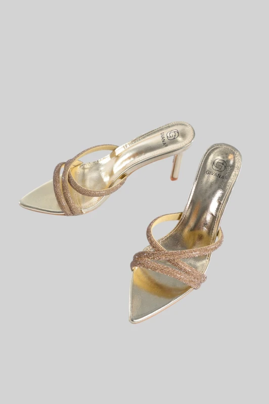 Mules  Rhinestone Pointed-toe