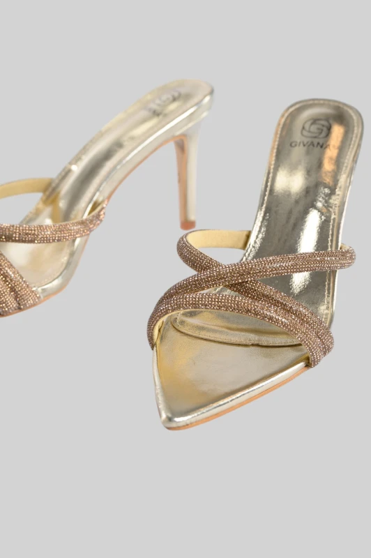 Mules  Rhinestone Pointed-toe
