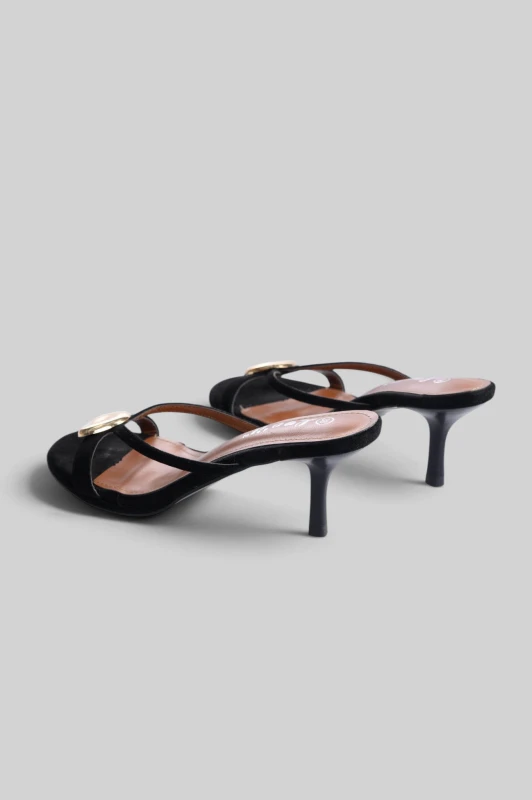 Mules Suede Χρυσό Στοιχείο