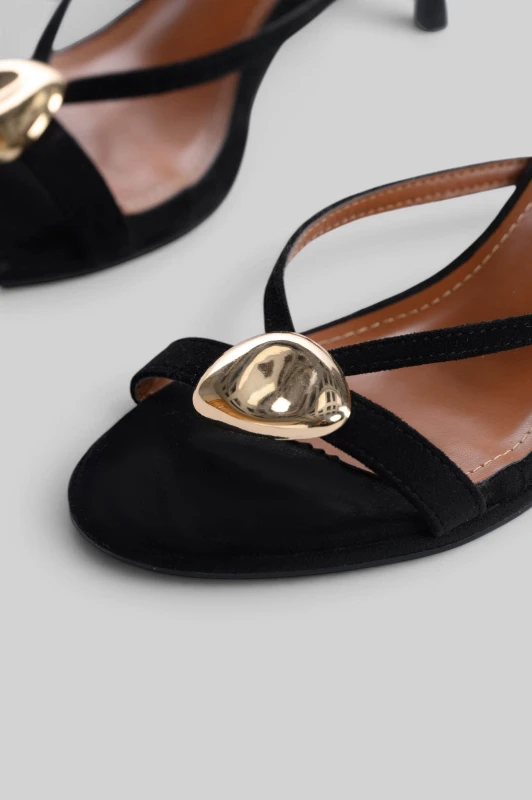 Mules Suede Χρυσό Στοιχείο