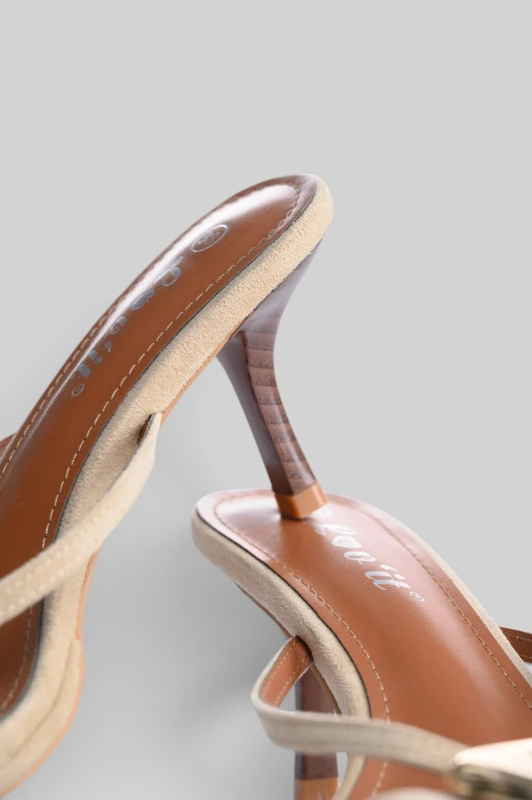 Mules Suede Χρυσό Στοιχείο