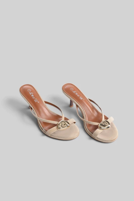 Mules Suede Χρυσό Στοιχείο