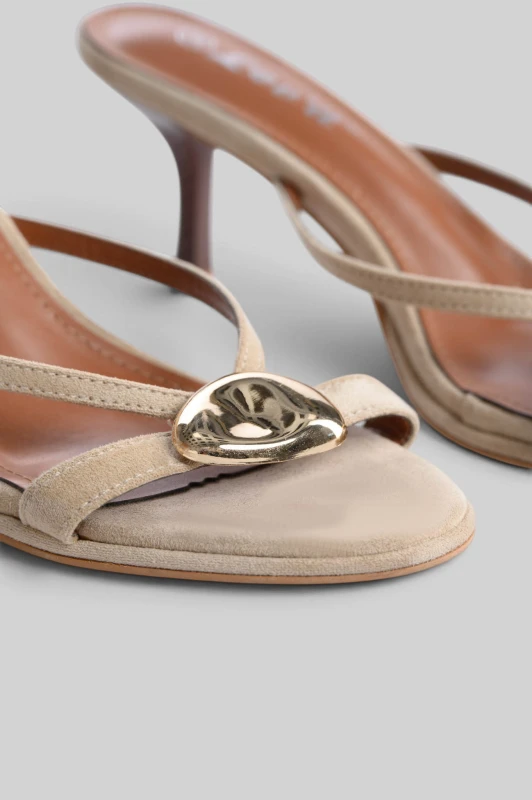 Mules Suede Χρυσό Στοιχείο
