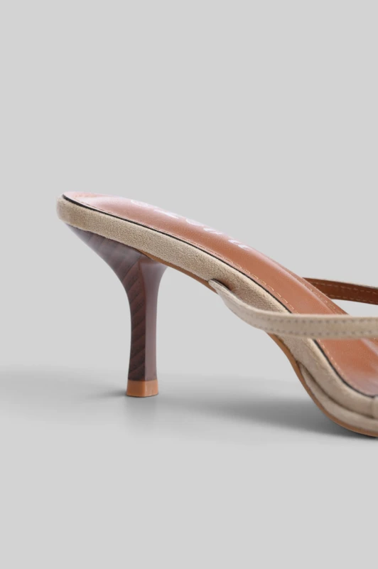 Mules Suede Χρυσό Στοιχείο