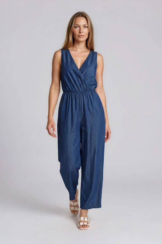 Jumpsuit Sleeveless Wrapped  