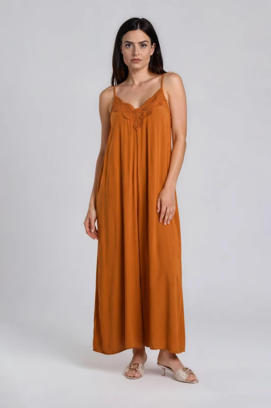 Jumpsuit Lace Neckline