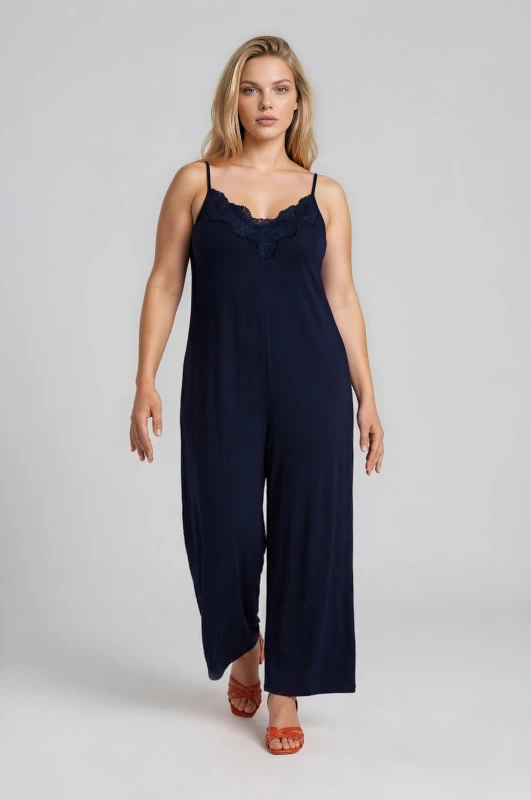 Jumpsuit Lace Neckline