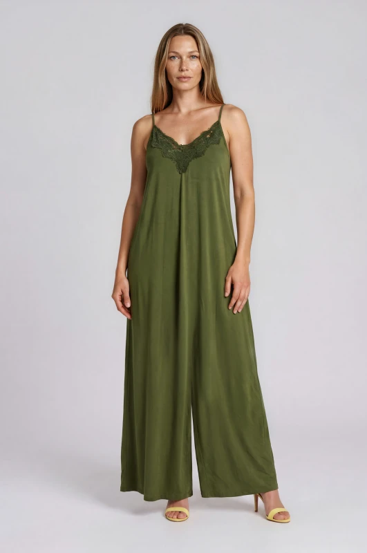 Jumpsuit Lace Neckline