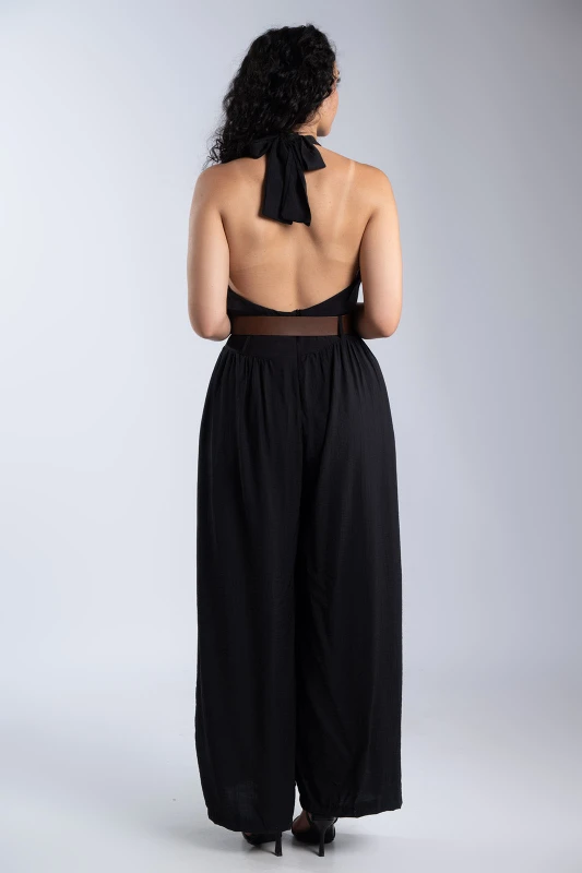 Ολόσωμη Φόρμα Halter Λαιμόκοψη Ζώνη