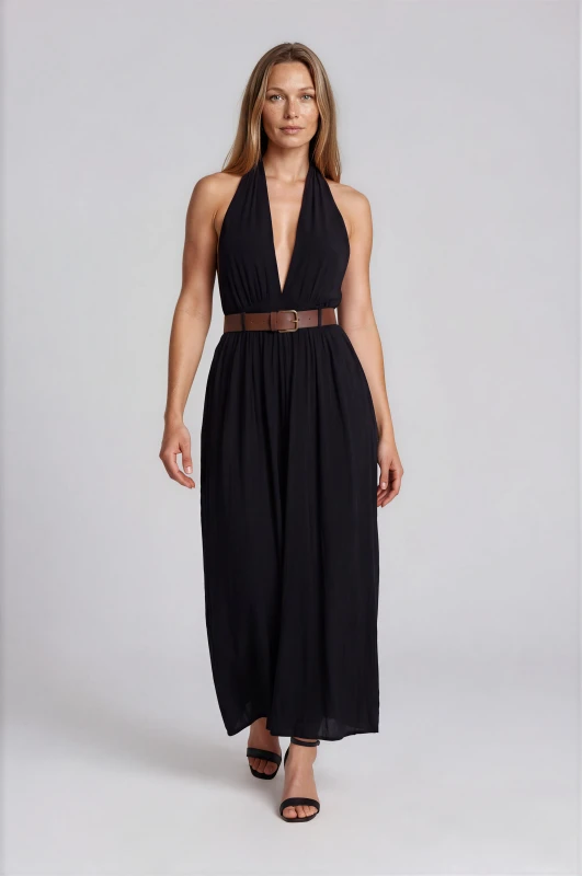 Jumpsuit Halter Neck Belt