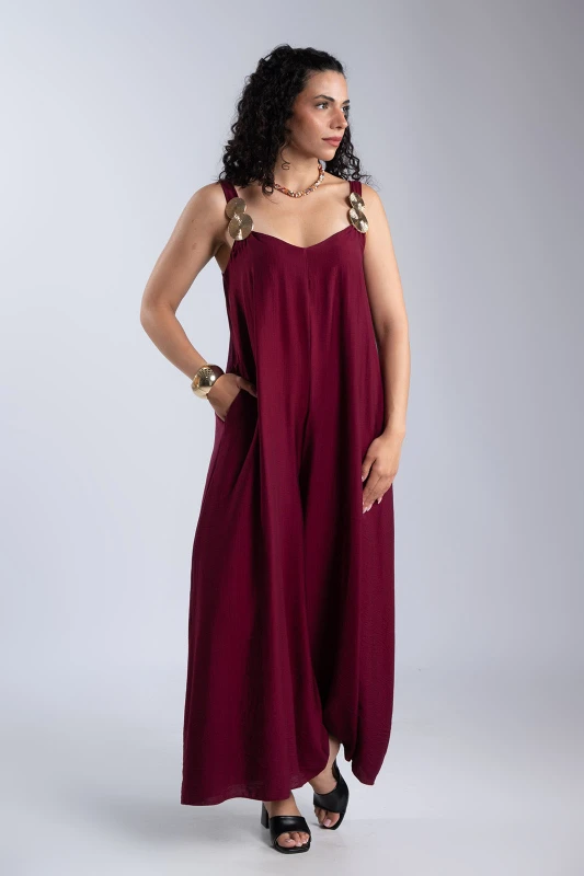 Jumpsuit with Metallic Detail 