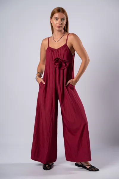 Jumpsuit Wine Red