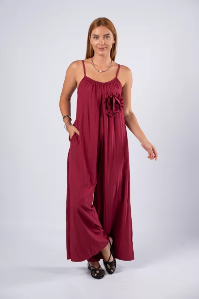 Jumpsuit Wine Red