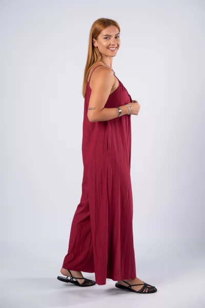 Jumpsuit Wine Red