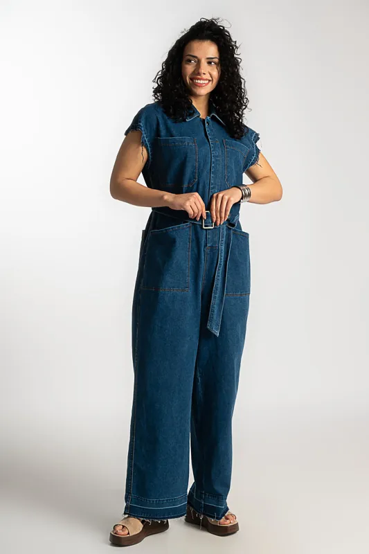 Ολόσωμη Τζιν Φόρμα Αμάνικη